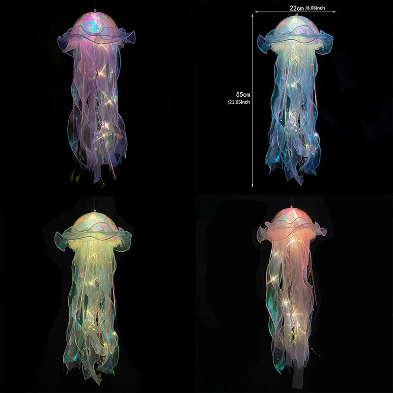 Jellyfish Lamp Portable Flower LampGirl Room Atmosphere Decoration LampBedroom Night Lamp Home Decoration
