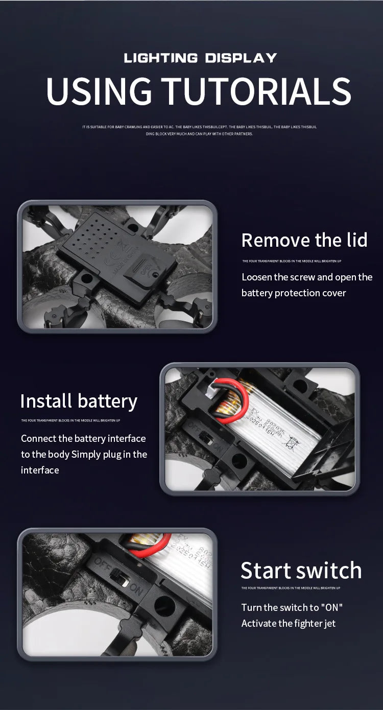 Remote Control Fighter Kids Flying Helicopter RC Hobby Jet Plane 2.4G Stunt Foam Fighter Airplane Toy Drone With Light