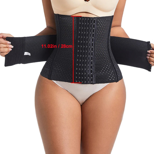 Shapewear for women's Tummy Control Belt  Waist Cinhcer Waist Trainer Body Shaper Slim Corset 6-Row Hook and Eye Closure