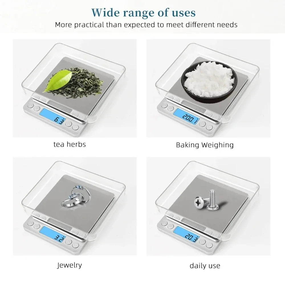 New multi specification digital kitchen scale precision scale for food and jewelry postal scale, LCD electronic measurement