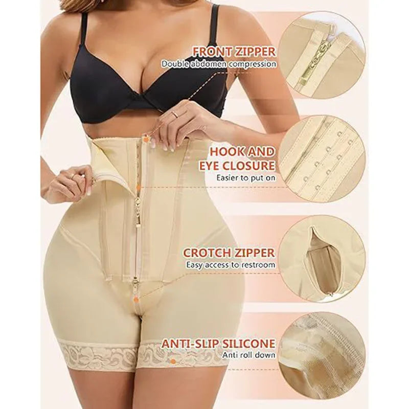 Shapewear for women's Fajas Colombians Girdles BBL Shorts Corset Slimming Waist Trainer High Compression Body Shaper Control Panties Lifter Shapewear