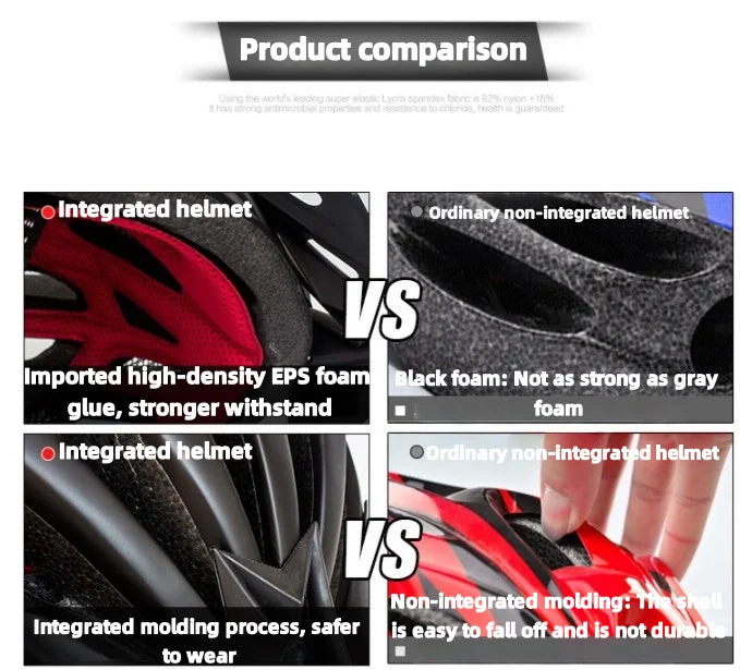 Lightweight bicycle helmet with comfortable lining hollow design