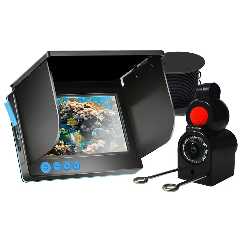 4.3 inch HD Screen High Definition Fish Detector Camera Underwater Fish Finder Night Vision 15/20/30/50m Waterproof IPS Tackle