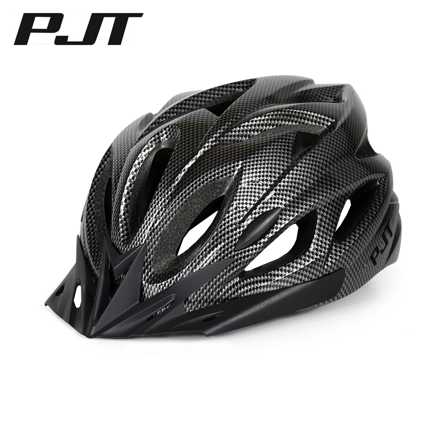 PMT Lightweight Cycling Helmet Comfort Lining Hollow Riding Safety Head Protection Bicycle MTB Helmet Carbon Pattern Bike Helmet