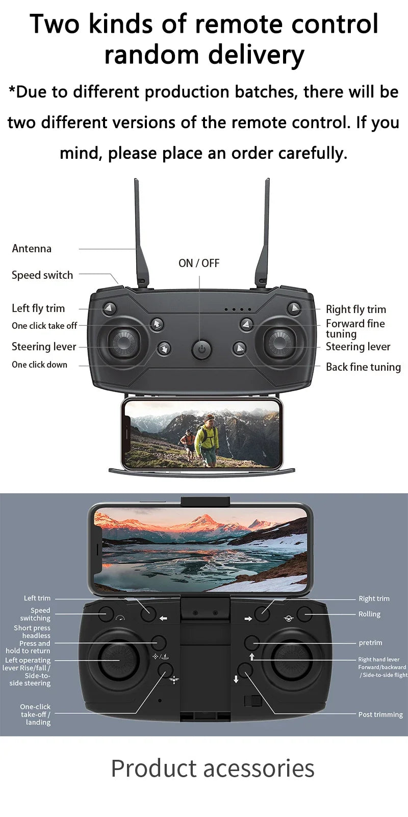 Drone E88 Pro WiFi FPV Drone - Single/Dual 4K/1080P Camera