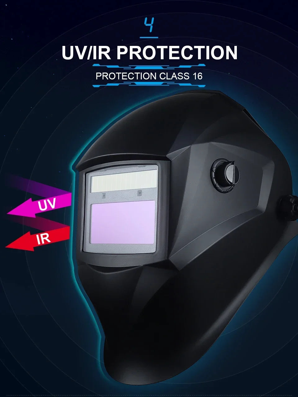 DIN4/9-13 1/25000s Mma Welder Protect Mask Helmet Welding Mask Mascara Soldar Battery Grinding Welding Helmet Solar Cell Cap