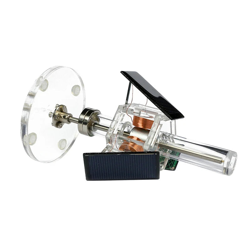 Magnetic Levitation Solar Motor Three-Sided Vertical Brushless Motor DIY Scientific Experiment Teaching Model Creative Gifts