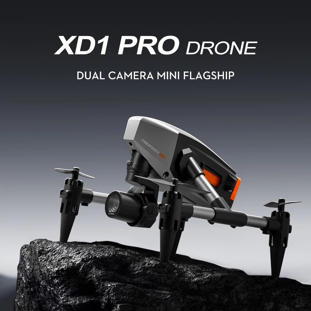 XD1 8K HD dual camera aerial camera, alloy anti-drop mini drone 2.4GWiFi drone foldable four-axis aerial camera