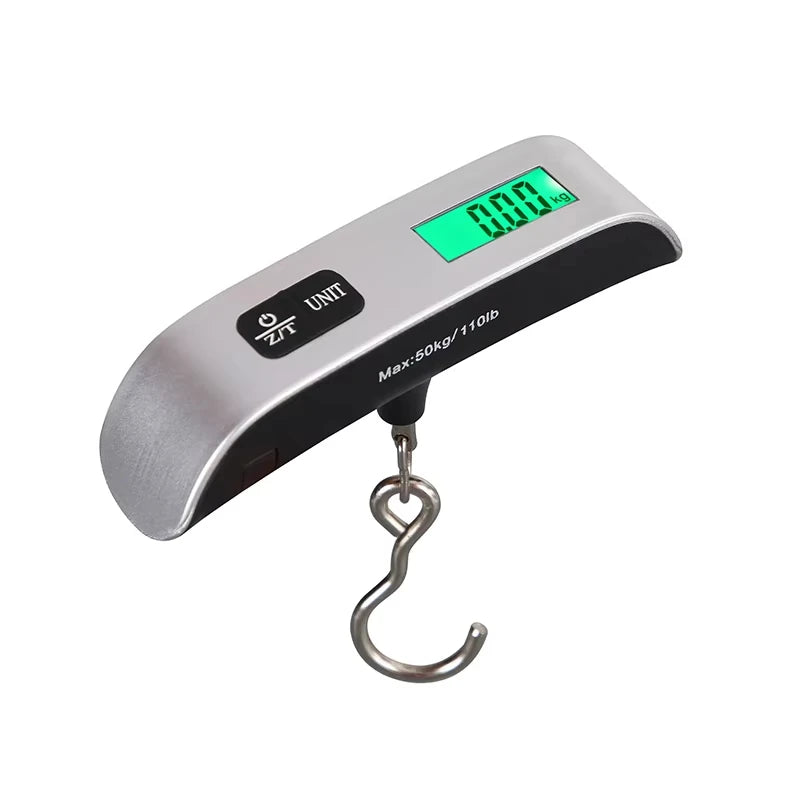 Portable High Precision Scale Digital LCD Display Suitcase Travel Bag Hanging Steelyard Hook Balance Scale Tools 110lb/50kg