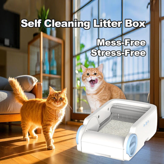Open Smart Cat Litter Box Automatic Self Cleaning,Remote Control Via App,Cat Toilet Litter Tray,2025 New Electric Cat Toilet