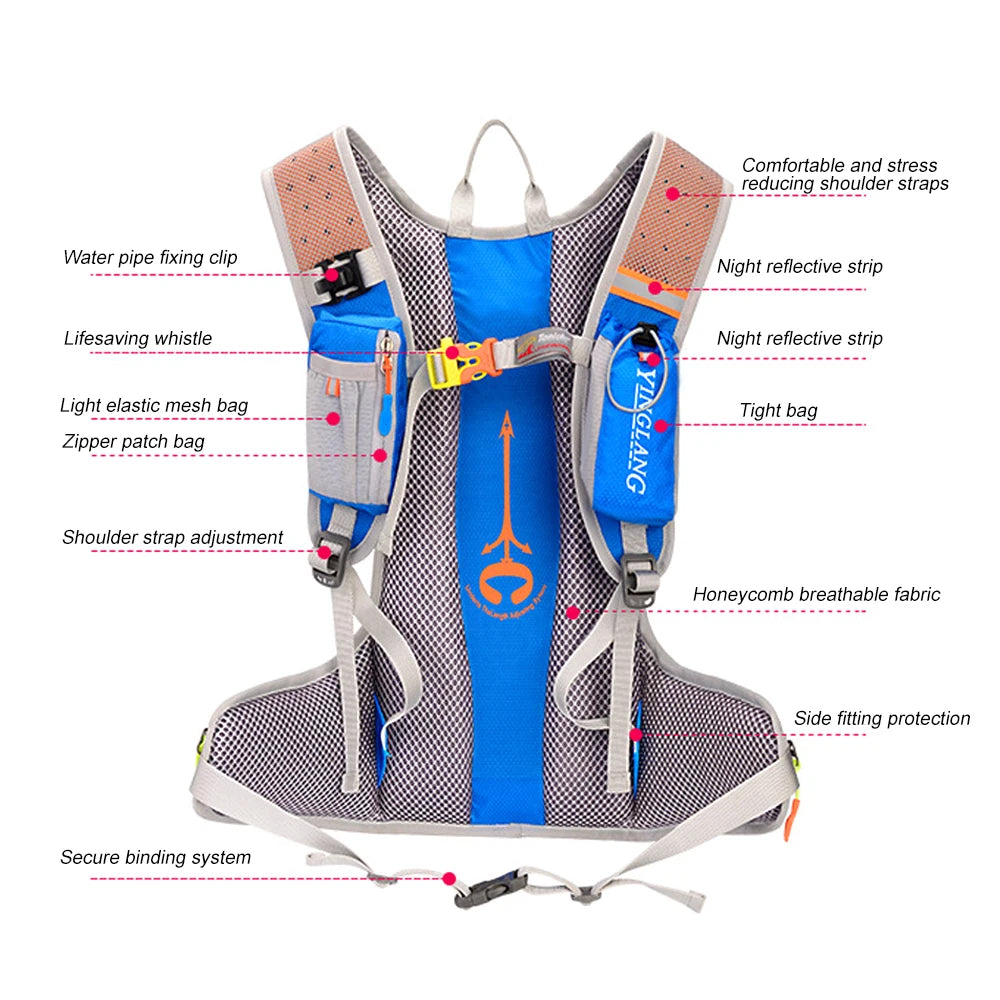 Running Hydrating Vest Backpack Cycling Hydration Vest Running Backpack Hiking Marathon Hydrating Bicycle Sports Vest