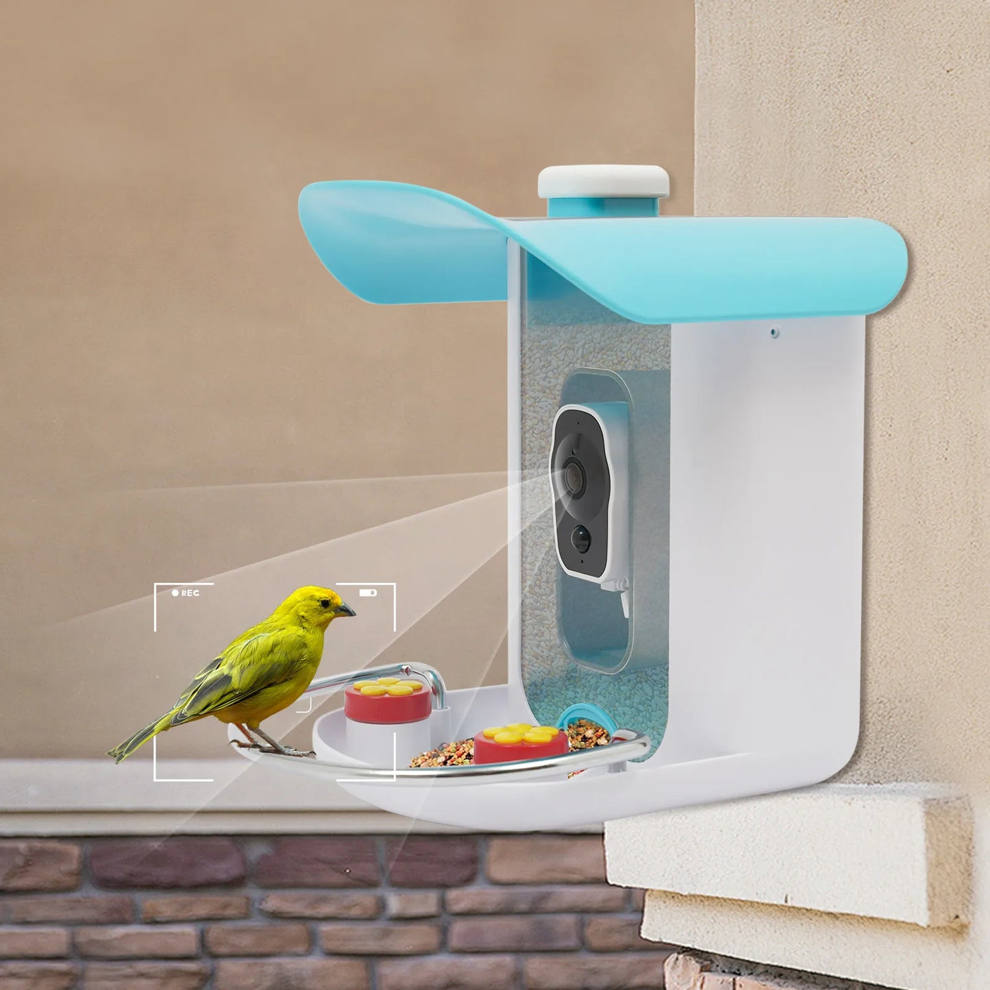 Smart Bird Feeder with Camera ABS Bird House for Outside
