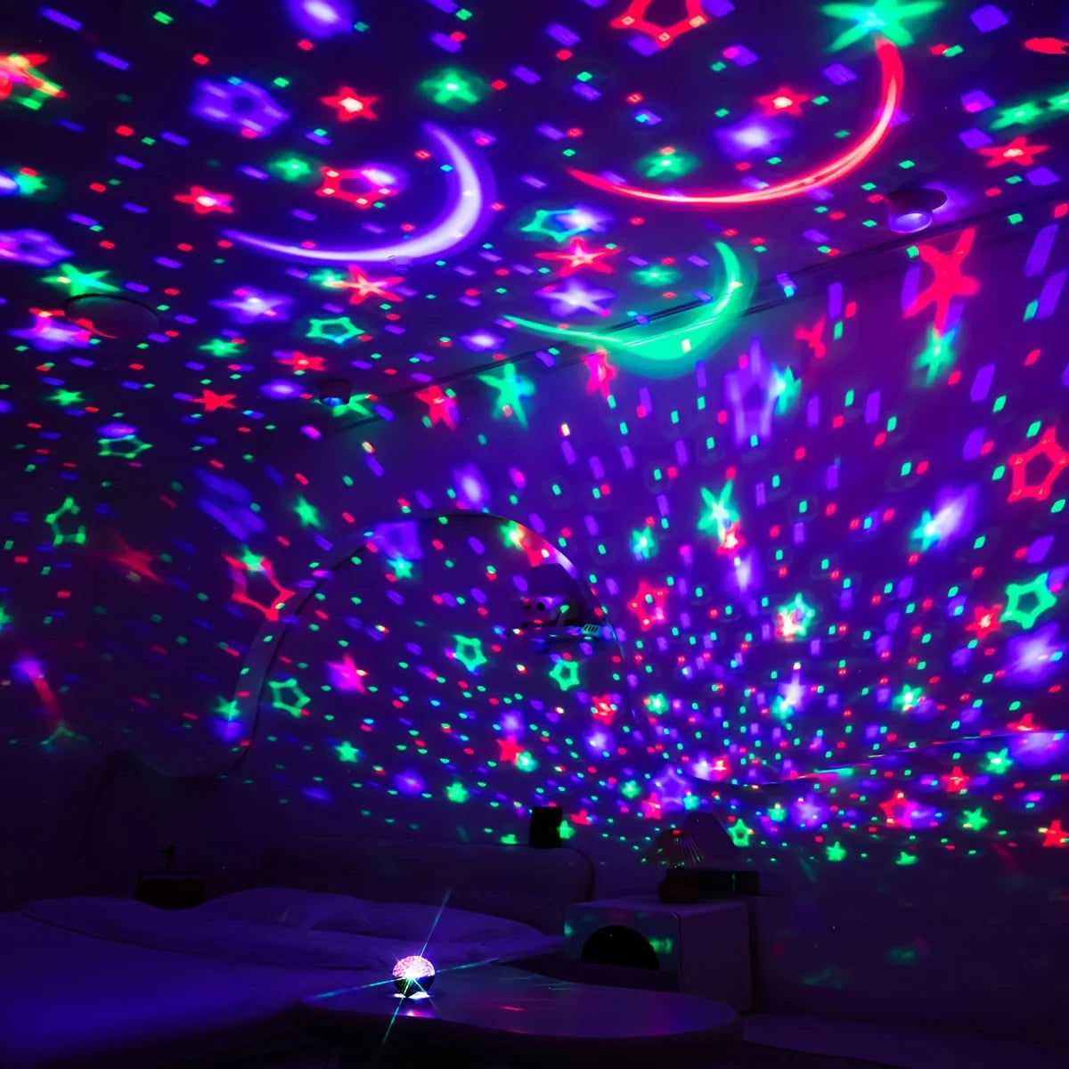 Starry Sky Projector Light 7Modes LED Night Light Galaxy Moon Ambient Light
