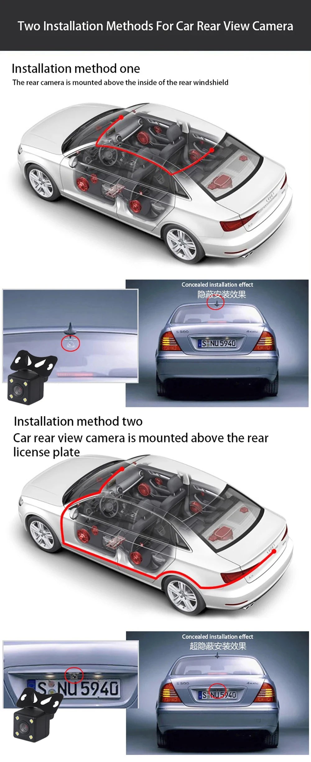 Dash Cam, 1080P FHD Front and Rear Inside Car Camera, WiFi APP Control