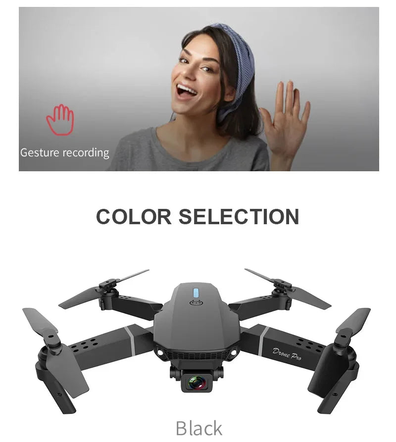 Drone E88 Pro WiFi FPV Drone - Single/Dual 4K/1080P Camera