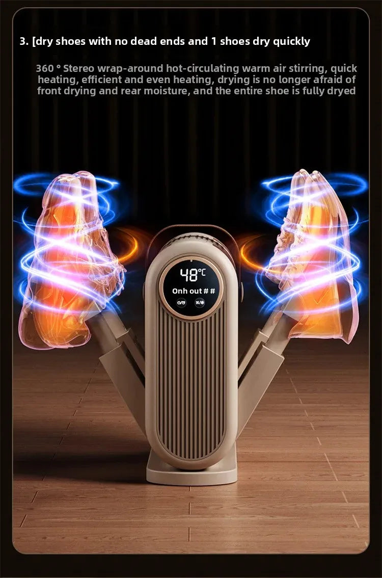 Portable Foldable Electric Shoe Dryer UV Blue Light UV Sterilization Deodorizing Shoe Dryer Fast Drying Household Shoe Dryer