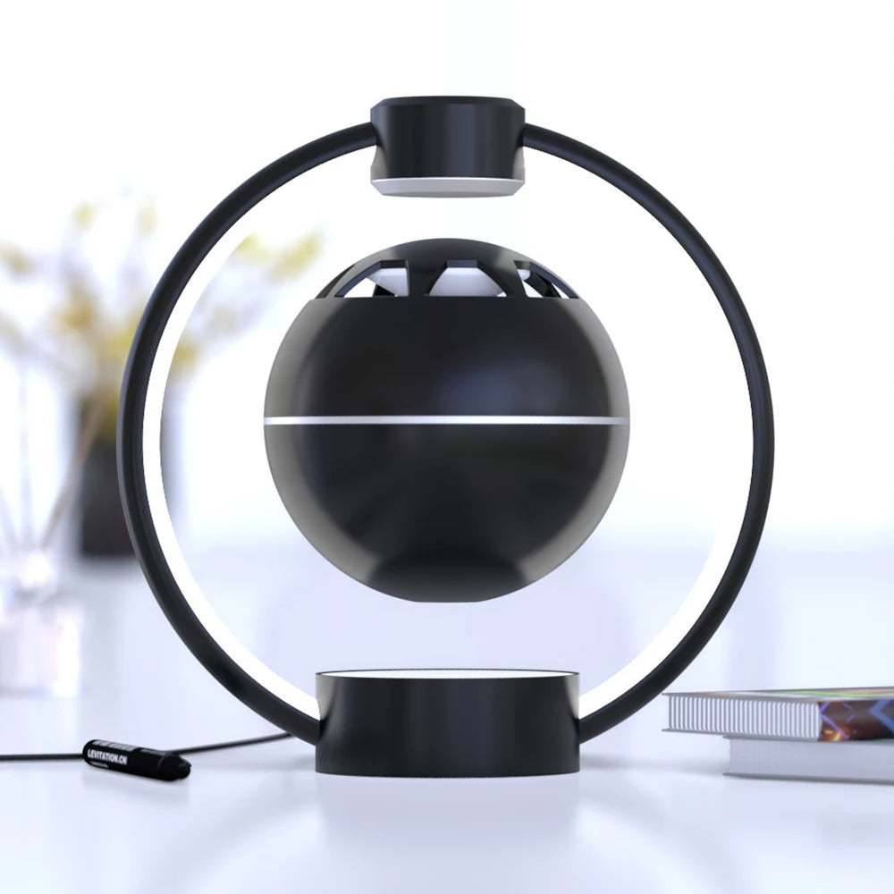 Magnetic Levitating Bluetooth Speaker Wireless Bluetooth with LED Lights, Unique Christmas Birthday Gift, Home Office Decor