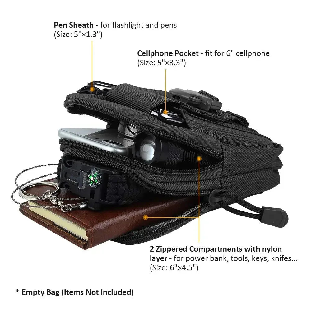 Tactical Waist Bag Outdoor Hunting Molle Bag EDC Pack Multifunction Men Sport Hiking Hunting Working Tools Mobile Phone Pouch