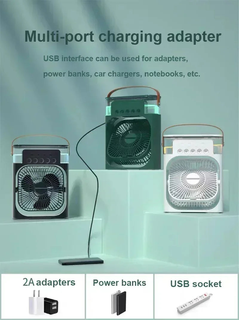 Portable Fan Air Conditioner LED Night Light