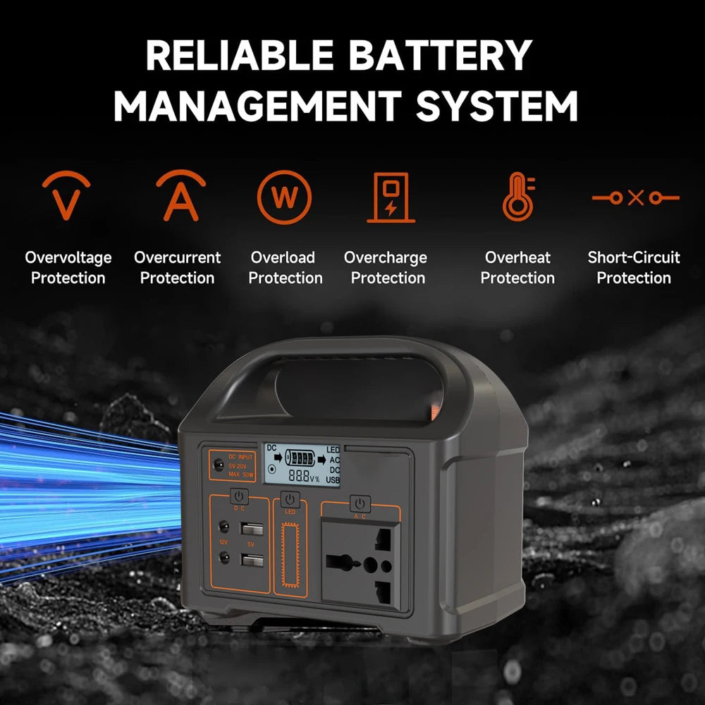 Gaiaray 100W Portable Power Station 24000mAh LiFePO4 Charging Energy Station Solar Generator AC110V 220V Power Bank for Camping