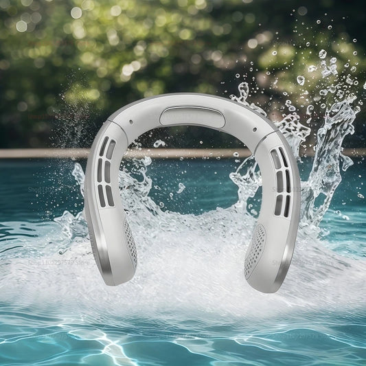 Portable Neck Fan 5000mAh Rechargeable Fan Mini 3-Speeds Large Wind Outdoor Silent Electric Ventilador for Home Camping Outdoor