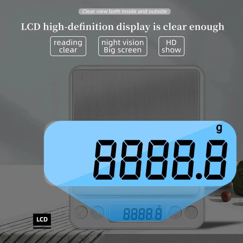 New multi specification digital kitchen scale precision scale for food and jewelry postal scale, LCD electronic measurement