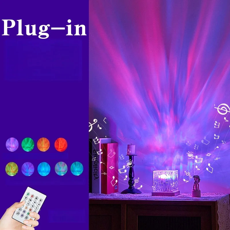 RGB Color Dynamic Aurora Projector Night Light Bedroom Ambient Lamp Xmas