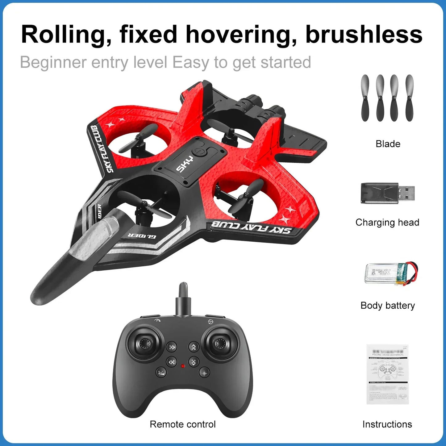 Remote Control Aircraft 2.4G Glider Aircraft EPP Toy Drone Kids Gift