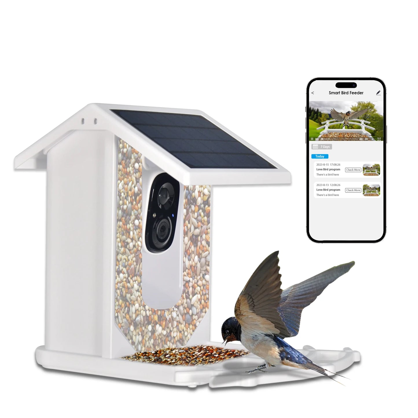 Smart Bird Feeder with Camera, Outdoor Bird Feeding House