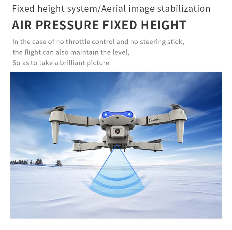 New E99Pro RC Drone 4K Professinal With 1080P Wide Angle HD Camera Foldable Helicopter WIFI FPV Height Hold Gift Toy