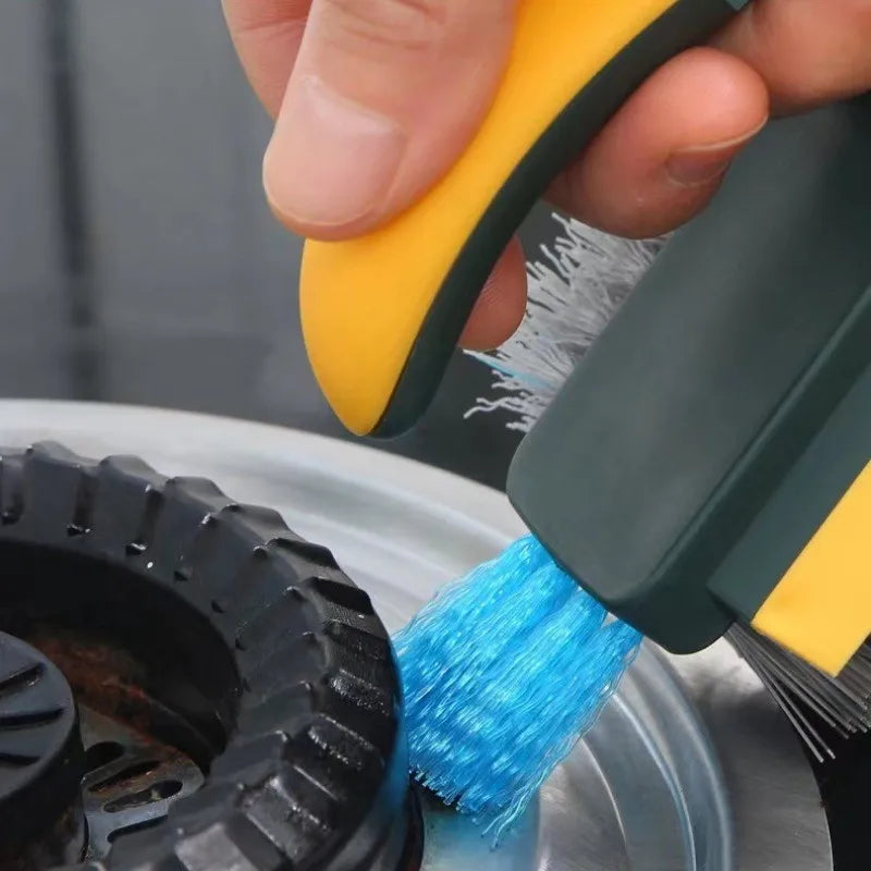 Multi-Surface Deep Gap Cleaning Brush - Flexible Scrubber for Bathroom Tiles, Grout, Corners & Toilets with Ergonomic Handle