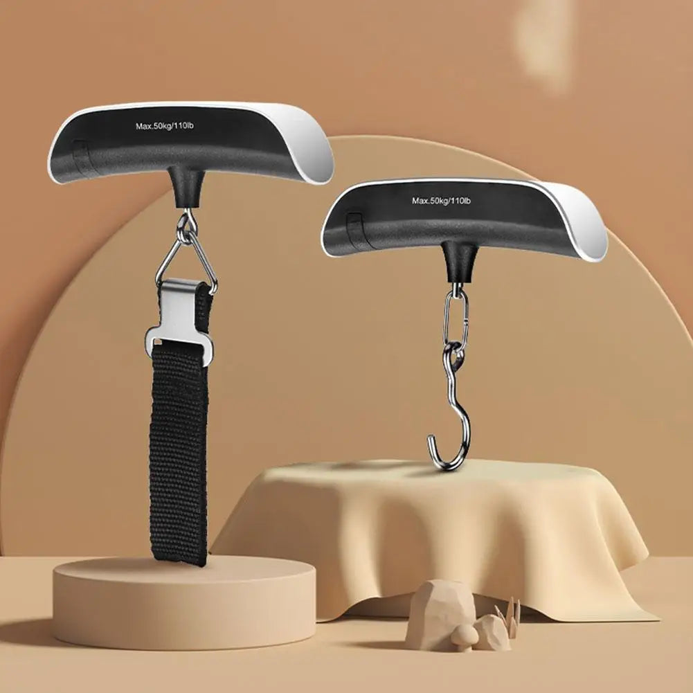 High Precision Portable Scale Digital LCD Display Hanging Bearing 110lb/50kg Baggage Bag Steelyard Hook Balance Scale Tools