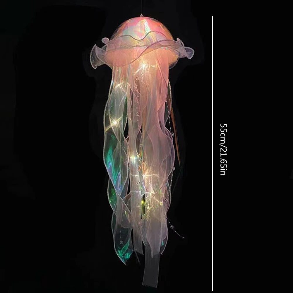 1-6PCS Jellyfish Night Light Lamp Hanging Pendant LED Light Jellyfish Lamp Atmosphere Decorative Lantern Home Room Decoration