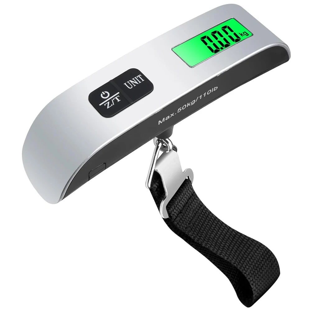 Portable Scale Digital LCD Display 110lb/50kg Electronic Luggage Hanging Suitcase Travel Weighs Baggage Bag Weight Balance
