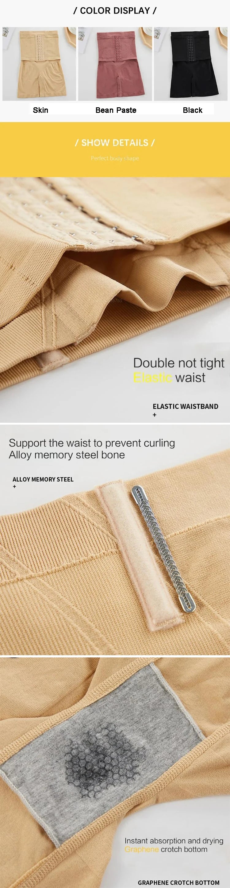 Shapewear for Women New Women Firm Tummy Control with Hook High Waist Trainer Body Shaper Butt Lifter Shapewear Panties Female Slimming Fajas Shorts