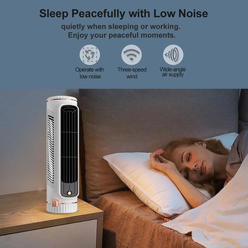 portable Desktop Tower Fans Circulation Air Conditioner 20dB Quiet Floor Fan