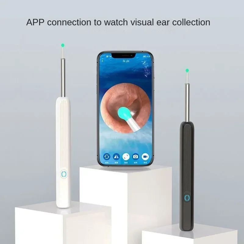 Wireless Wi-fi Visual Ear Cleaner Otoscope EarWax Ear with Ear 1296P HD Cleaning Kit Removal Sticks Endoscope Camera Tool Kit