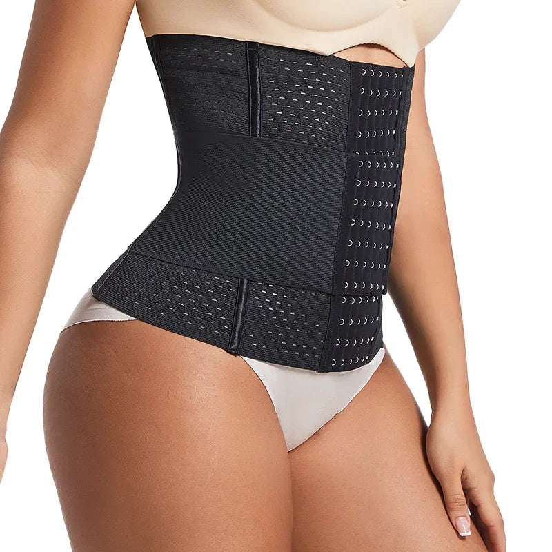 Shapewear for women's Tummy Control Belt  Waist Cinhcer Waist Trainer Body Shaper Slim Corset 6-Row Hook and Eye Closure