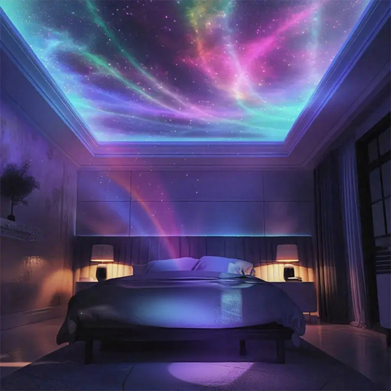 Colorful Galaxy Projector Bedroom Night Light Kids Room Decoration Christmas