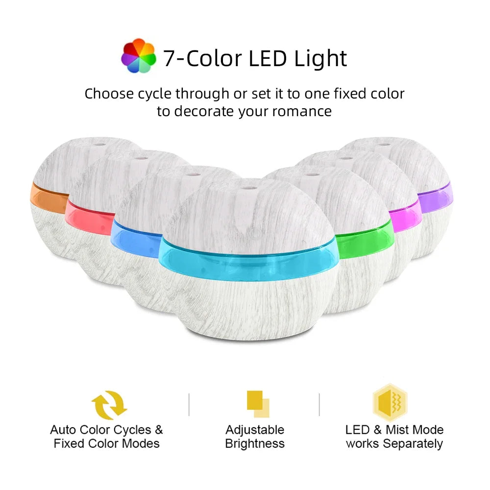 3 in 1 Ultrasonic Humidifier & Aromatherapy Diffuser with Night Light, 300ml, Touch Control, Air Purifier for Home & Office