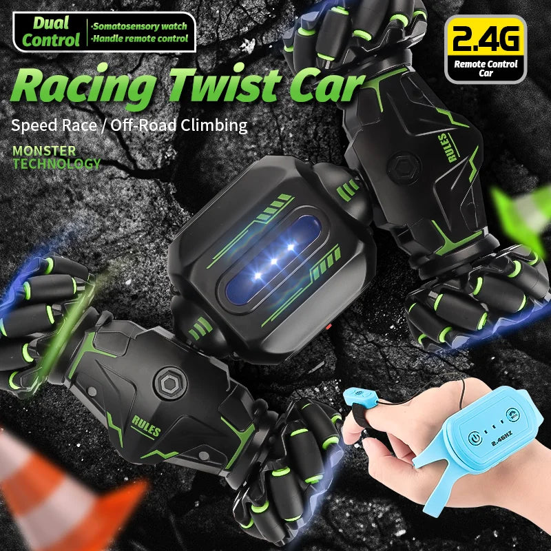 2.4G RC Toy Car Gesture Sensing Twisting Stunt Drift Climbing  Remote Controlled Cars Toys For Children Boys A Birthday Present