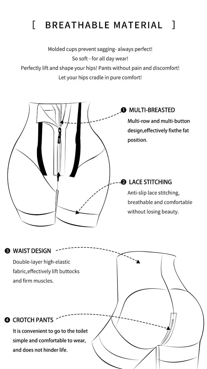 Shapewear for women's Fajas Colombians Girdles BBL Shorts Corset Slimming Waist Trainer High Compression Body Shaper Control Panties Lifter Shapewear