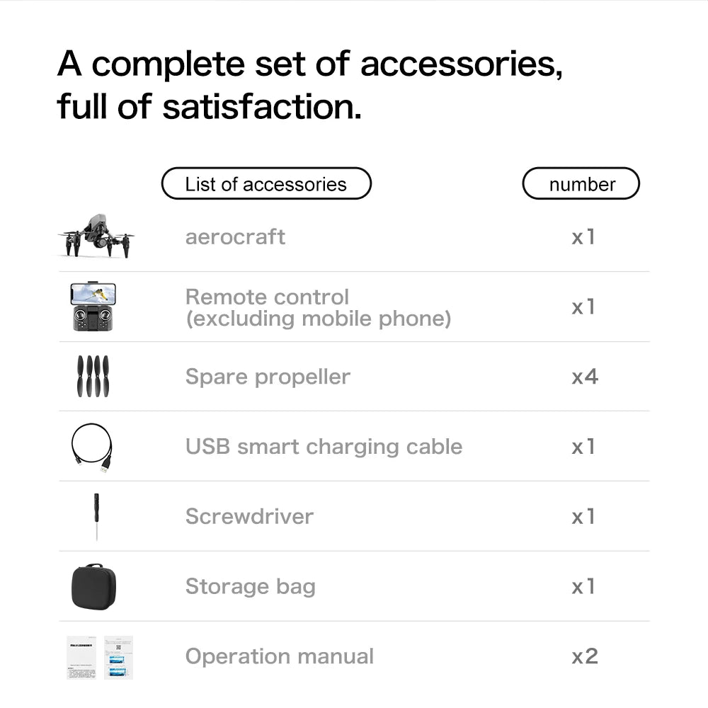 XD1 8K HD dual camera aerial camera, alloy anti-drop mini drone 2.4GWiFi drone foldable four-axis aerial camera