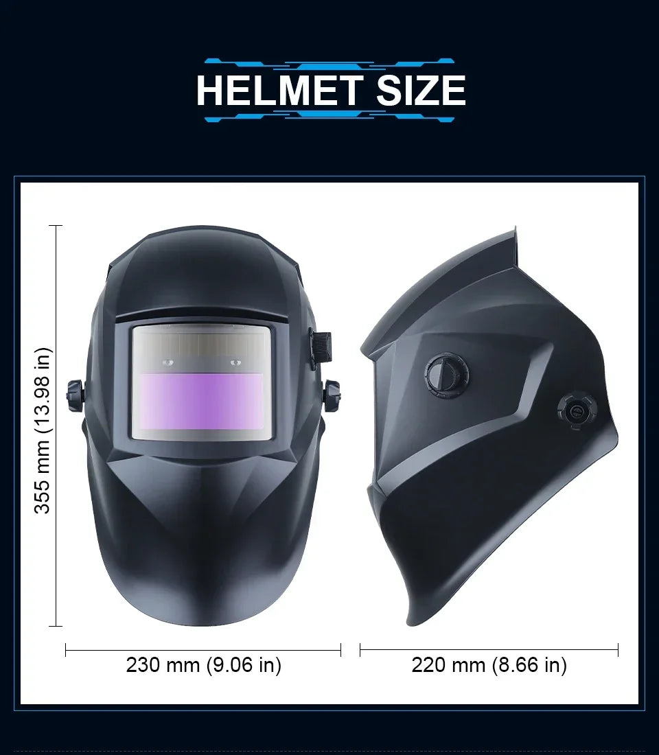 DIN4/9-13 1/25000s Mma Welder Protect Mask Helmet Welding Mask Mascara Soldar Battery Grinding Welding Helmet Solar Cell Cap