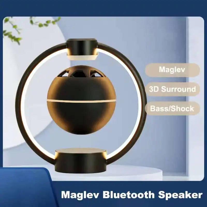 Magnetic Levitating Bluetooth Speaker Wireless Bluetooth with LED Lights, Unique Christmas Birthday Gift, Home Office Decor