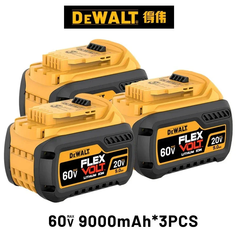 DeWALT Original Battery 20V/60V 6Ah 9Ah MAX FlexVolt for DCB606 DCB205 DCB206 DCB209 DCB182 Power Tool with Charger