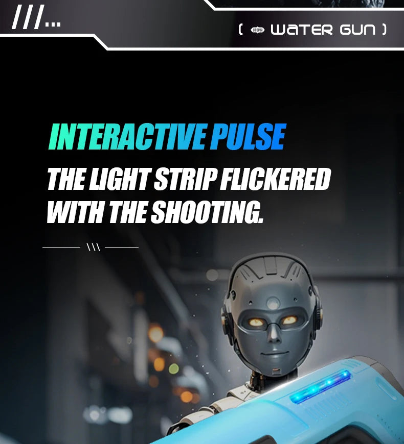 Electric Automatic Water Storage Gun Toys Portable Children Summer Beach Outdoor Fight Fantasy Spray Gun Toys Boy Kid Adult Game