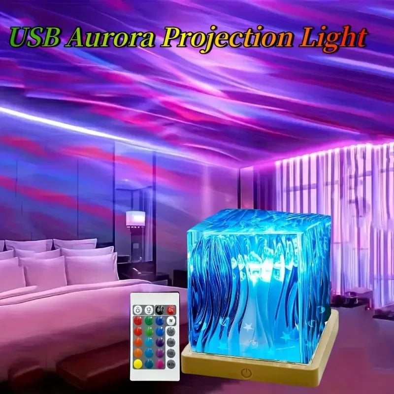 RGB Color Dynamic Aurora Projector Night Light Bedroom Ambient Lamp Xmas