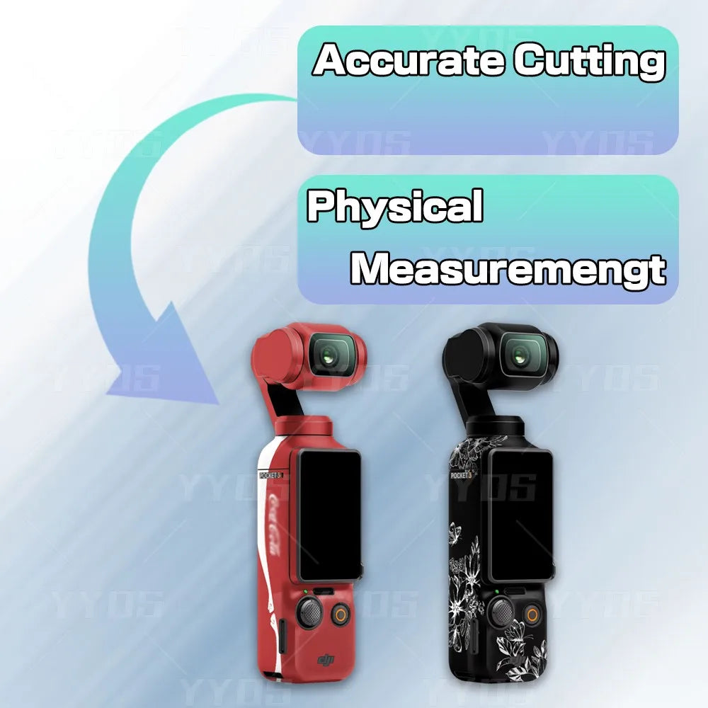 For DJI Osmo Pocket 3 Full Inclusive PVC Sticker Anti-Scratch Sports Camera Protective Colorful Decal Set Refit Accessories