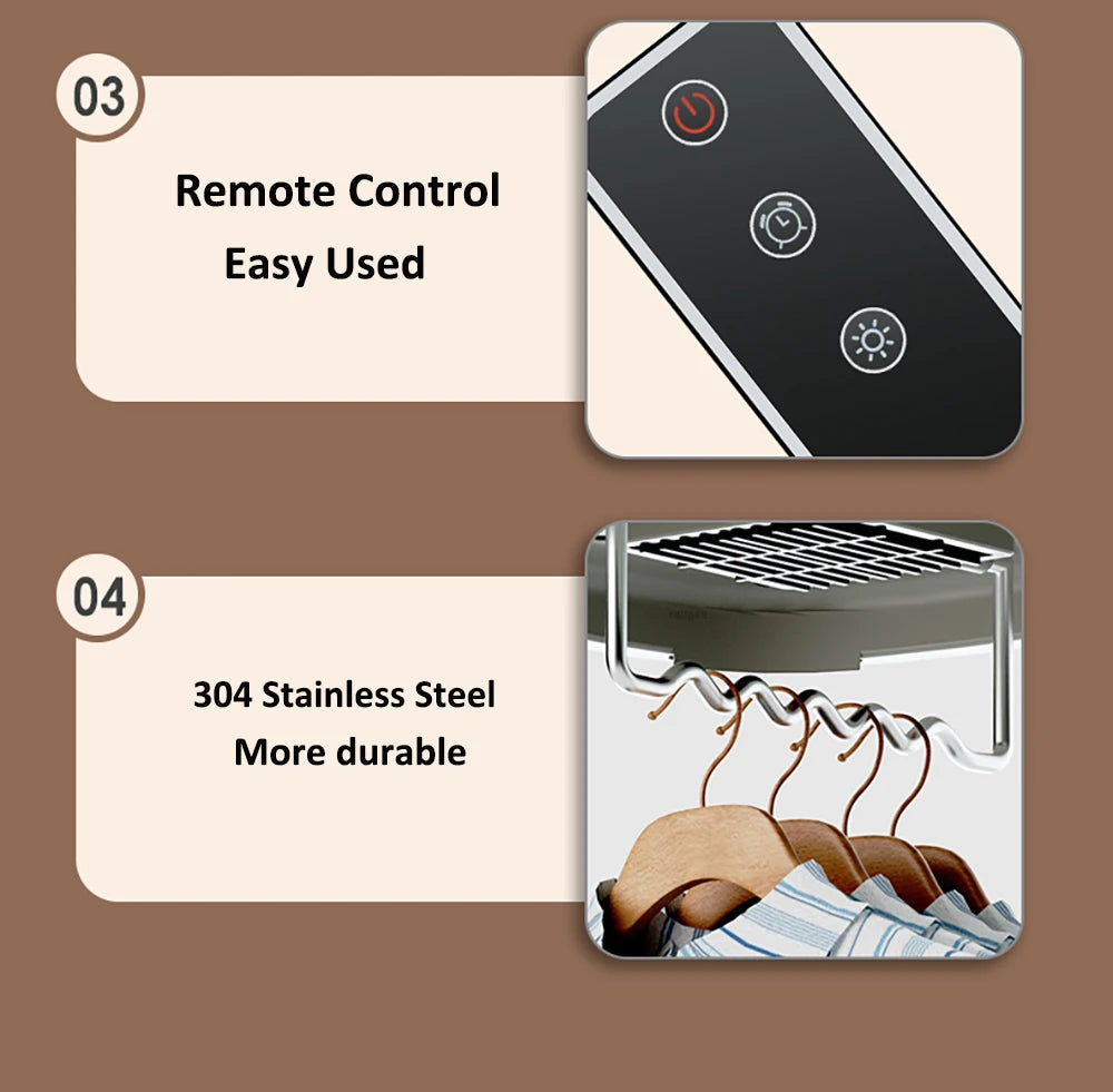 Portable Clothes Dryer Folded Electric Clothing Dryer With RC